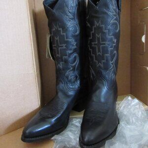 Cowboy Women Size 8 Deerskin Boots Style #14264 Vintage Never Worn with TAGS